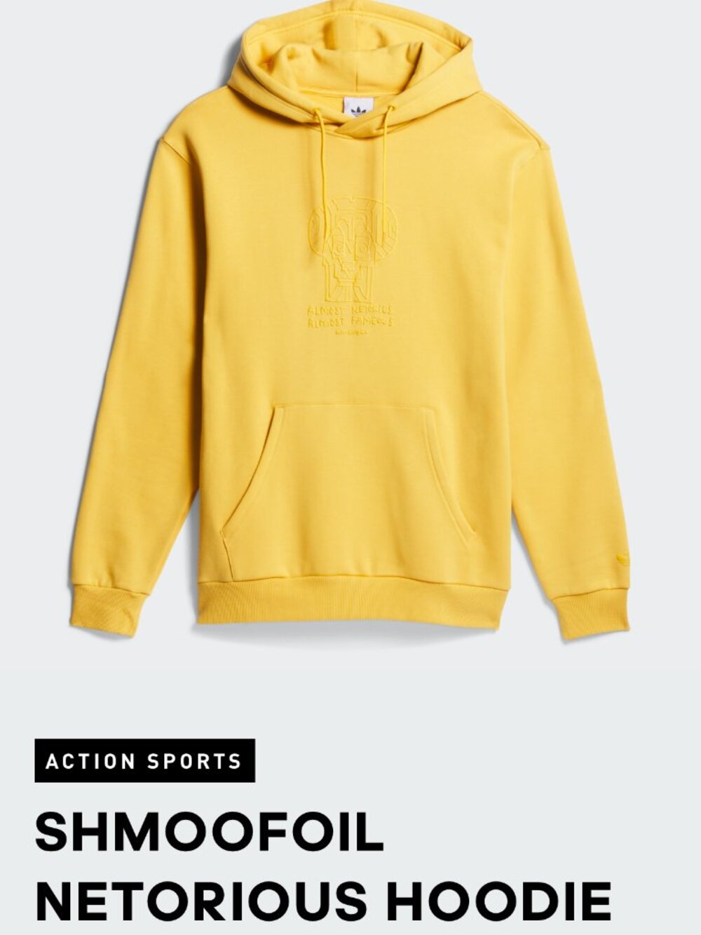 adidas Shmoofoil Netorious Yellow Hoodie Men’s M